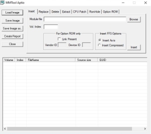 Mmtool Aptio Interface